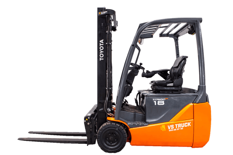 begagnad orange toyota el motviktstruck utan hytt