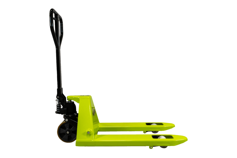 grön pallyftare med korta gafflar