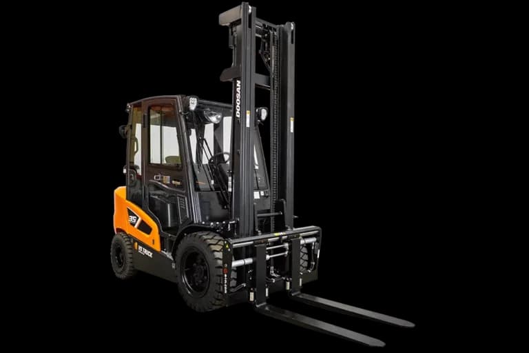 ny orange doosan motviktstruck för att köpa. hyra eller leasa