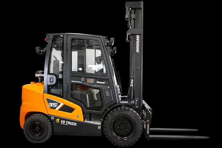 ny orange doosan motviktstruck för att köpa. hyra eller leasa