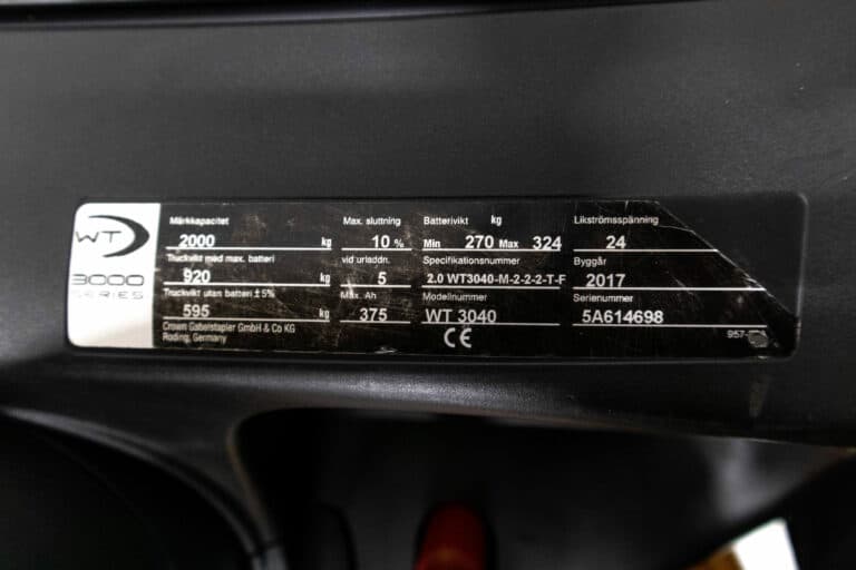 begagnad crown låglyftare WT3040