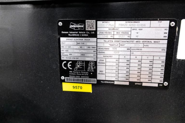 Doosan B35X-7 PLUS begagnad motviktstruck